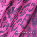 100% Polyster printed chiffon fabricLeopard grain